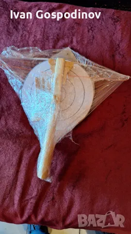 Саморъчно направен детски арбалет - с мишена и три стрели, снимка 4 - Други - 48278251