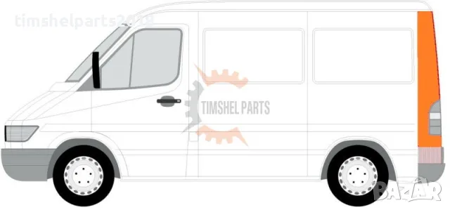Ремонтен панел заден ъглов за Mercedes Sprinter , VW LT 1995 - 2006 год - Шофьорска Страна