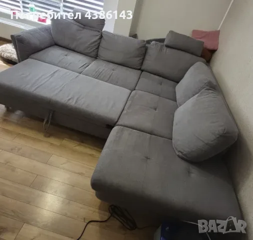 Продавам разтегателен диван с ракла, снимка 4 - Дивани и мека мебел - 56193465