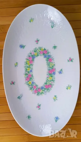 Две елипсовидни плата с цветя - Rosenthal, снимка 4 - Други - 49755022