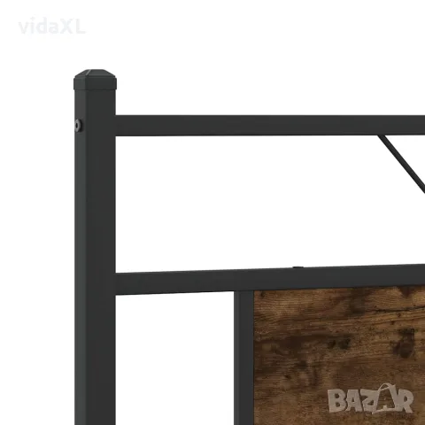 vidaXL Рамка за легло без матрак опушен дъб 183x203 см инженерно дърво, снимка 9 - Спални и легла - 56147480