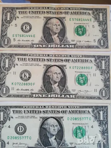 лот банкноти от 1 долар различни години, снимка 8 - Нумизматика и бонистика - 43302695