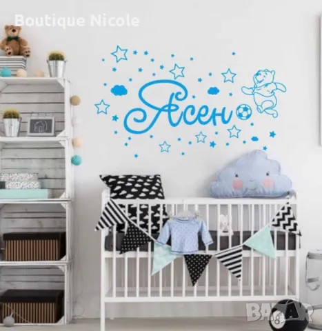 СТИКЕРИ ЗА СТЕНА с името на вашето детенце  , снимка 7 - Декорация за дома - 48583657