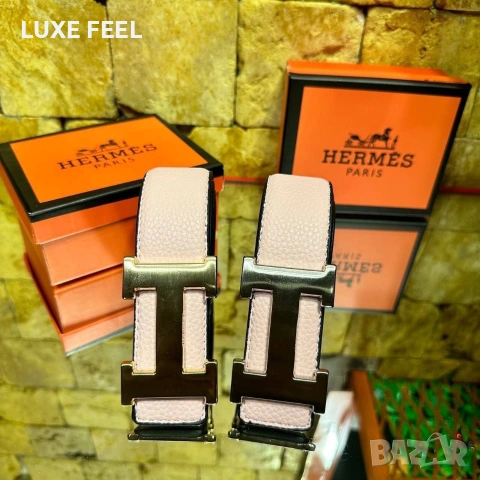 Hermes ⚜️ Естествена Кожа с Кутия, снимка 7 - Колани - 53374192