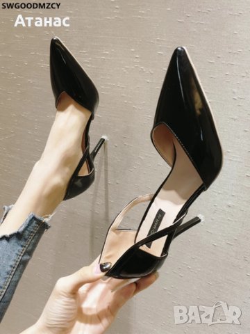 Дамски сандали черен лак р. 39, снимка 2 - Дамски елегантни обувки - 33929717