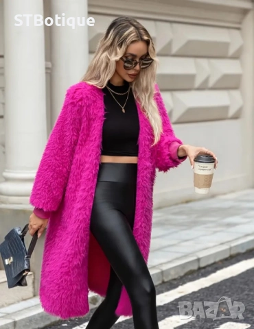 🌸 Елегантно розово палто от изкуствена кожа – STBoutique 🌸, снимка 2 - Палта, манта - 51940281