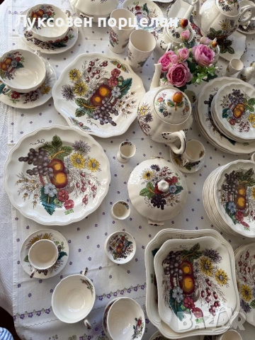 Английски порцеланов сервиз Spode “Reynolds” –  60 части, снимка 4 - Сервизи - 53781931