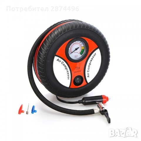 0738 Авто компресор-форма на гума на 12V, снимка 4 - Аксесоари и консумативи - 34580266