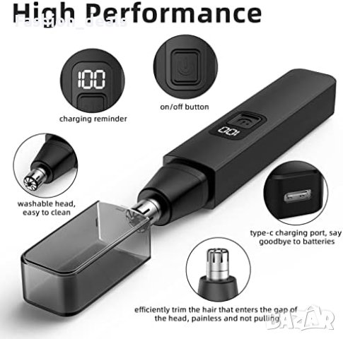 Нов Акумулаторен Тример за уши и нос лице вежди/мъже жени, снимка 5 - Тримери - 41651638