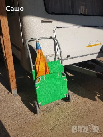 Шезлонг количка згъваем на колела, снимка 5 - Къмпинг мебели - 50750508