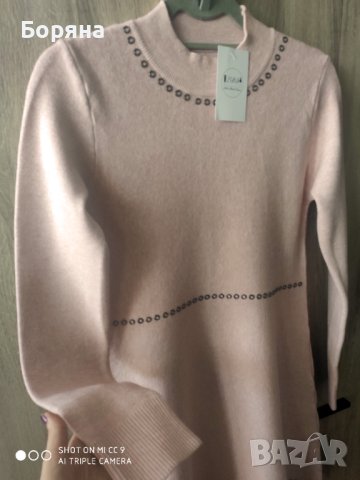 НАМАЛЕНА - Нова кашмирена рокля бутик LBD, снимка 6 - Рокли - 41663304