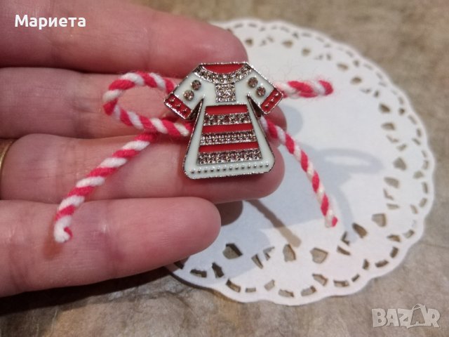 Мартеница Метална Брошка Народна Носия Мартеници Народни Танци Бижута , снимка 1