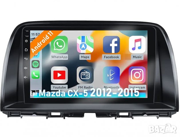 Мултимедия за Mazda CX-5, Мазда, плеър с Екран 9”, с Android, Навигация, Двоен дин, дисплей, CX 5 , снимка 2 - Аксесоари и консумативи - 39910446