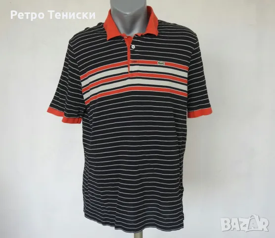 Тениска • Striped #7 • Lacoste • черно • размер XL • Мъже