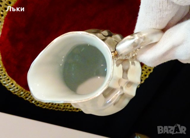 Порцеланова каничка WMF,сребърен обков 1000,барок. , снимка 5 - Антикварни и старинни предмети - 41612060