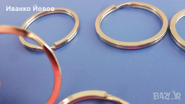 Халки за ключове, ключодържатели, декупаж, неръждаеми, стоманени, Ø30 мм, плоски, снимка 5 - Други стоки за дома - 53241258