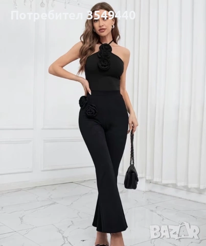 Елегантен черен топ, снимка 4 - Корсети, бюстиета, топове - 53315755