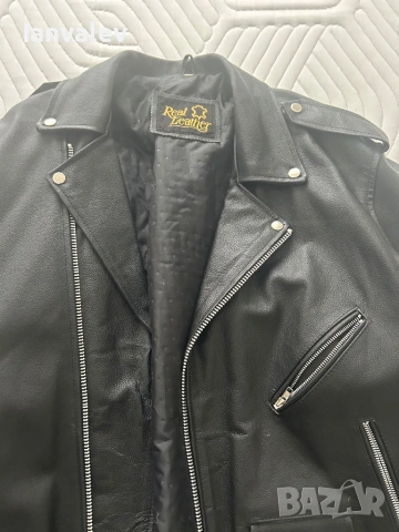 Мъжко кожено яке от естествена кожа 5XL, снимка 2 - Якета - 53662628