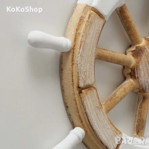 Корабен рул-30х30х3 см./морска декорация за стена/декоративен корабен рул, снимка 3 - Декорация за дома - 50142690