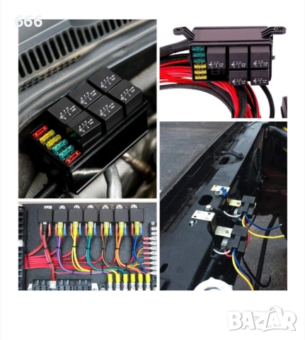 Комплект от 2 автомобилни релета 24V 40A, 5 пина, с букса и проводници, снимка 4 - Аксесоари и консумативи - 53564270