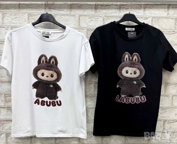 памучни дамски тениски labubu, снимка 2 - Тениски - 50843606