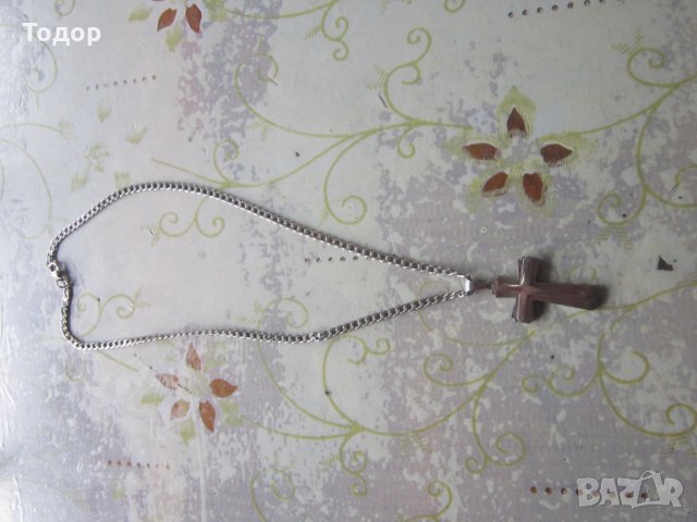 Страхотна верижка верига със стоманен кръст , снимка 7 - Колиета, медальони, синджири - 34780629