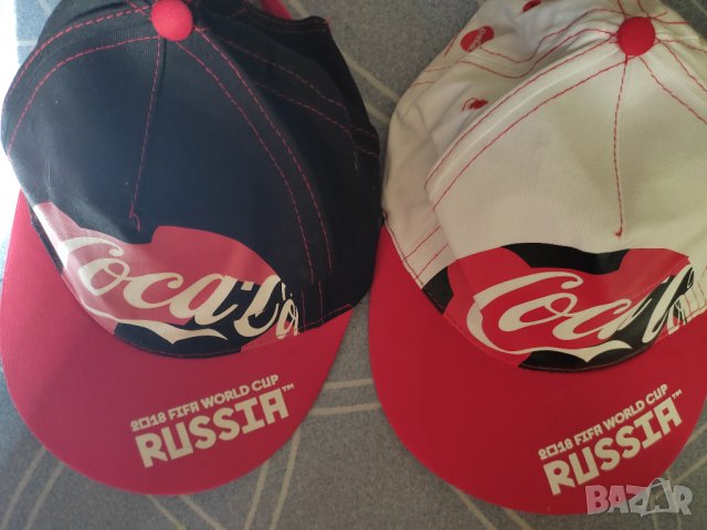 Шапки Coca Cola 2018 Fifa World Cup Russia -2бр., снимка 1 - Шапки - 40978905
