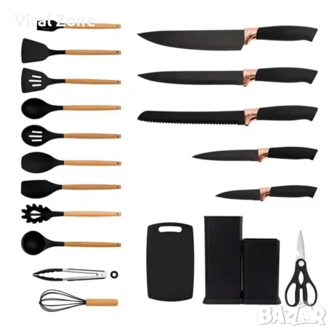 Кухненски комплект от 19 части Cheffinger KSUT01 , снимка 3 - Прибори за хранене, готвене и сервиране - 53207383