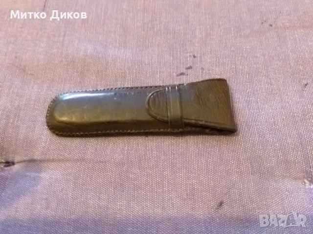 Noxin Rostfrei Solingen джобно ножче две части без луфт отлично с калъф естест.кожа 85х64мм острие, снимка 17 - Ножове - 51834810