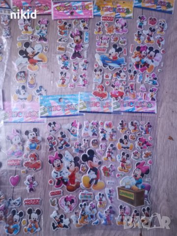  3D Мики и Мини Маус лист самозалепващи лепенки ръчна изработка декорация и др., снимка 6 - Други - 41373461