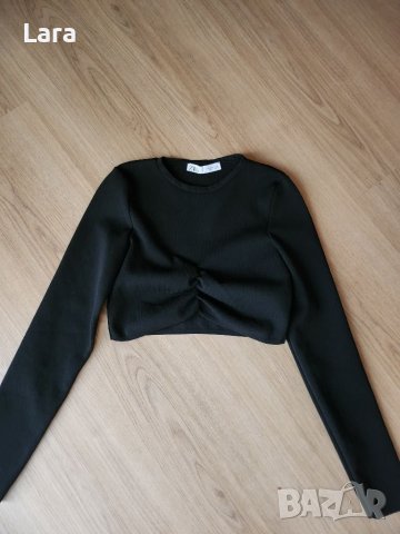 Къса блуза ZARA, снимка 1 - Блузи с дълъг ръкав и пуловери - 41550733