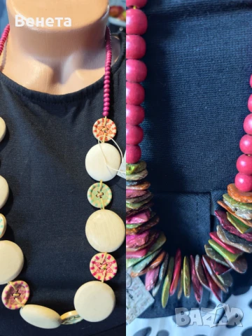 Дървени гердани 🥰, снимка 10 - Колиета, медальони, синджири - 51200718