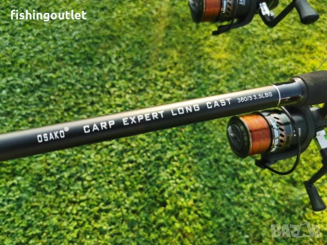 Комплект три шарански въдици с 6 лагера и влакна . НОВИ !, снимка 5 - Въдици - 51044089