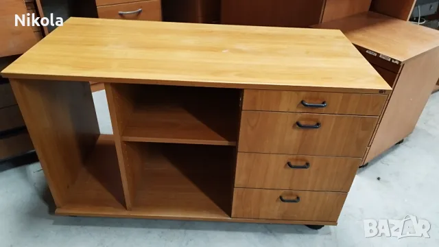 Офис шкаф  с 4 чекмеджета - помощно бюро- маса 110/50/68см, снимка 16 - Шкафове и рафтове - 50124803