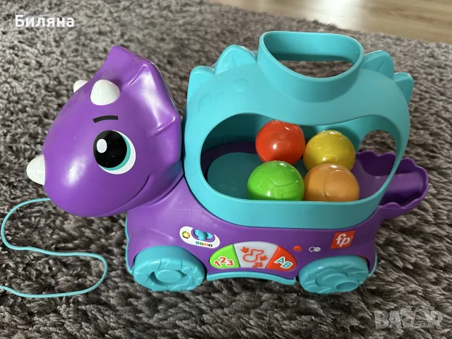 Интерактивен динозавър за дърпане fisher price