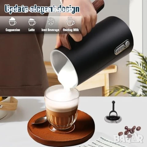 Нов Уред за разпенване / затопляне на мляко Млечна пяна за секунди Кафе, снимка 6 - Други - 50941360