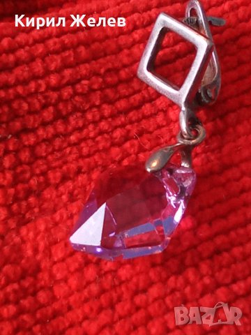 ПРЕКРАСНА АНГЛИЙСКА СРЕБЪРНА СКЪПОЦЕННА АР НУВО ОБЕЦА СРЕБРО 925 с ЮВЕЛИРНО ФАСЕТИРАН АМЕТИСТ 21030, снимка 6 - Обеци - 40488460