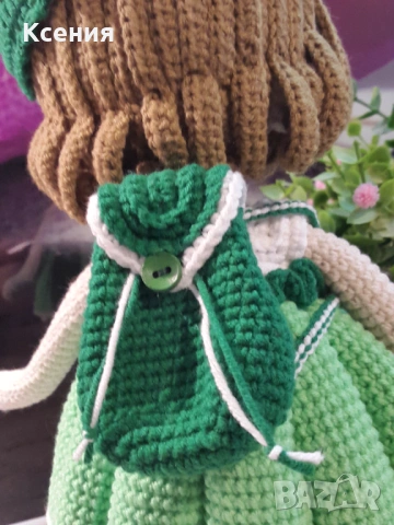 Плетена играчка Кукла Белла, Ръчно изработена, Перфектен подарък, снимка 6 - Плюшени играчки - 48936121