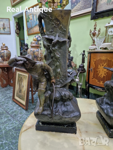 Чифт превъзходни големи антикварни френски фигурални декораций , снимка 3 - Антикварни и старинни предмети - 44836909