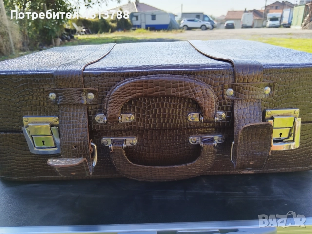 Ретро кожен куфар, снимка 4 - Куфари - 52262595