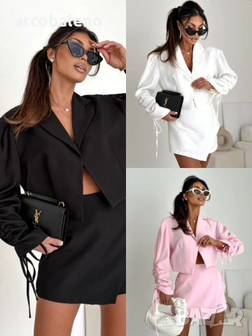 Дамски комплект яке + пола (къси панталони) ELEGANCE, 3цвята 