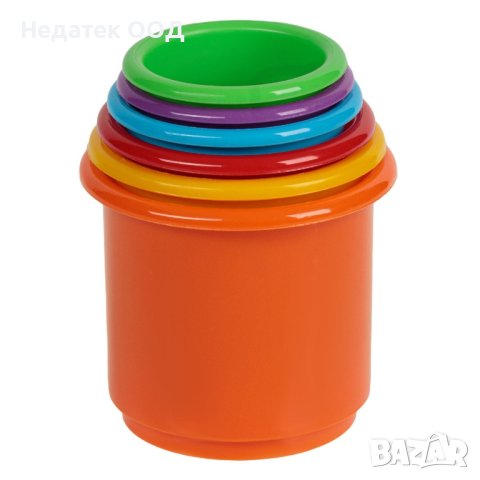 Занимателна игра,  Цветни чашки за пирамида, снимка 2 - Образователни игри - 40412786