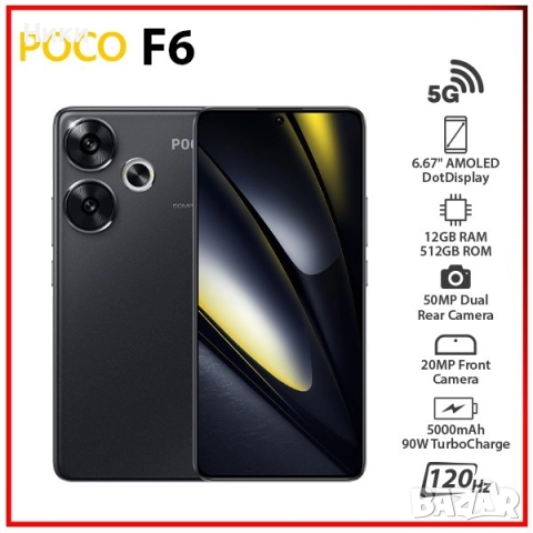 POCO F6 5G Global Version NFC 12GB + 512GB Snapdragon®8S Gen 3 120Hz 90W Turbo Charge 5000mAh