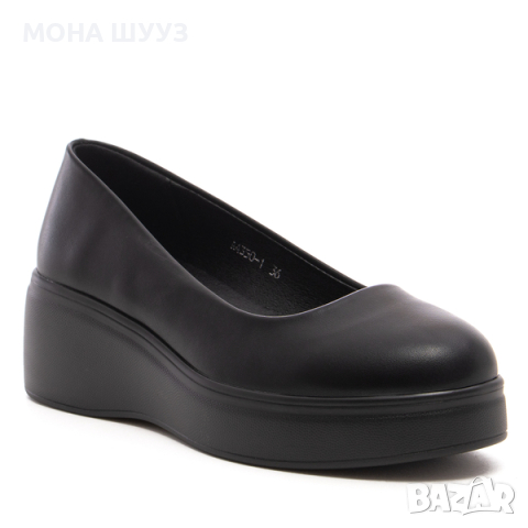 Черни дамски обувки на дебела подметка https://alba.bg/, снимка 1 - Дамски ежедневни обувки - 44744566