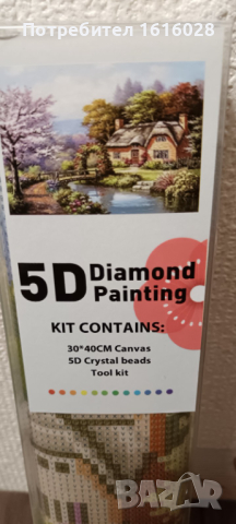 5D Диамантен гоблен - живопис Горска къща., снимка 4 - Гоблени - 44605842