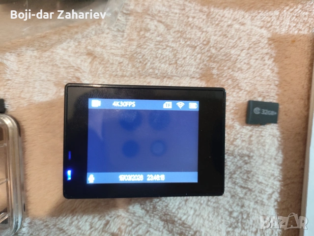 4K Екшън камера Ausek AT-Q1 с Wi-Fi + 32GB карта и Пълен комплект аксесоари, снимка 2 - Камери - 53851874