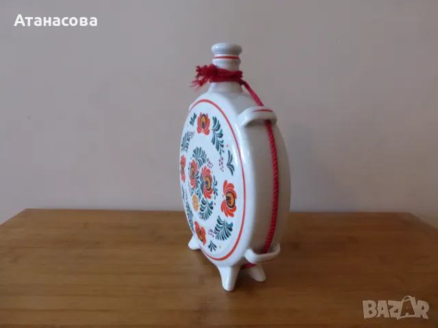 Унгарска порцеланова бъклица бардуче павурче Холохаза 1970 г , снимка 9 - Антикварни и старинни предмети - 47476783