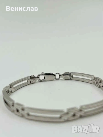 Италианска сребърна гривна 925 проба, снимка 6 - Гривни - 51856884