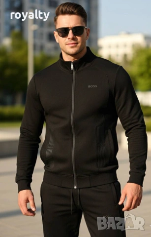 Hugo Boss Черен Мъжки Екип Висок Клас , снимка 3 - Спортни дрехи, екипи - 53113756