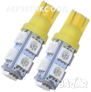 КРУШКА T10 W5W 9LED SMD ОРАНЖЕВА